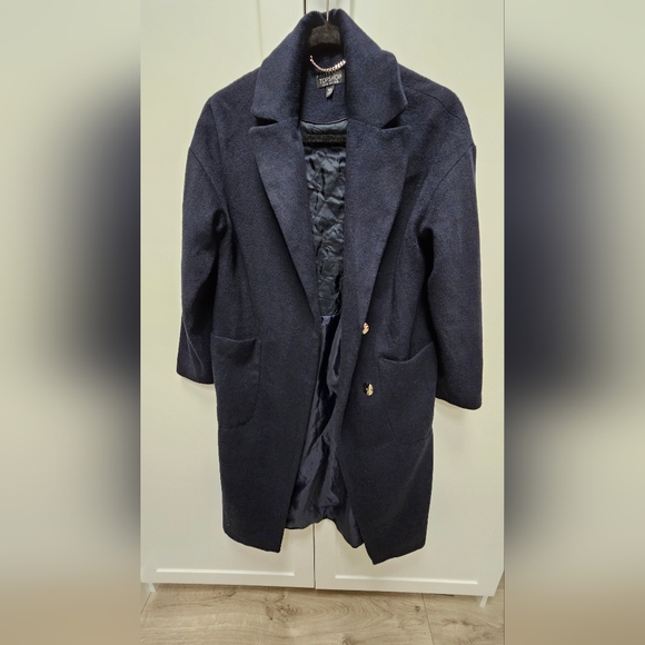 Topshop Navy Coat - Picture 1 of 5